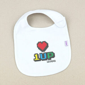 Babero Blanco Divertido 1 UP