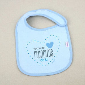 Babero Azul Divertido Hecho de pedacitos de ti