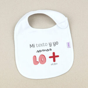 Babero Blanco Divertido Mi (texto) y yo somos lo más