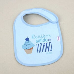 Babero Azul Divertido Recién salido del horno
