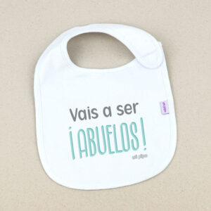 Babero Blanco Divertido Vais a ser ¡Abuelos!