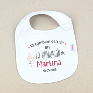 Babero Blanco Divertido Yo también estuve en la Comunión de (texto)