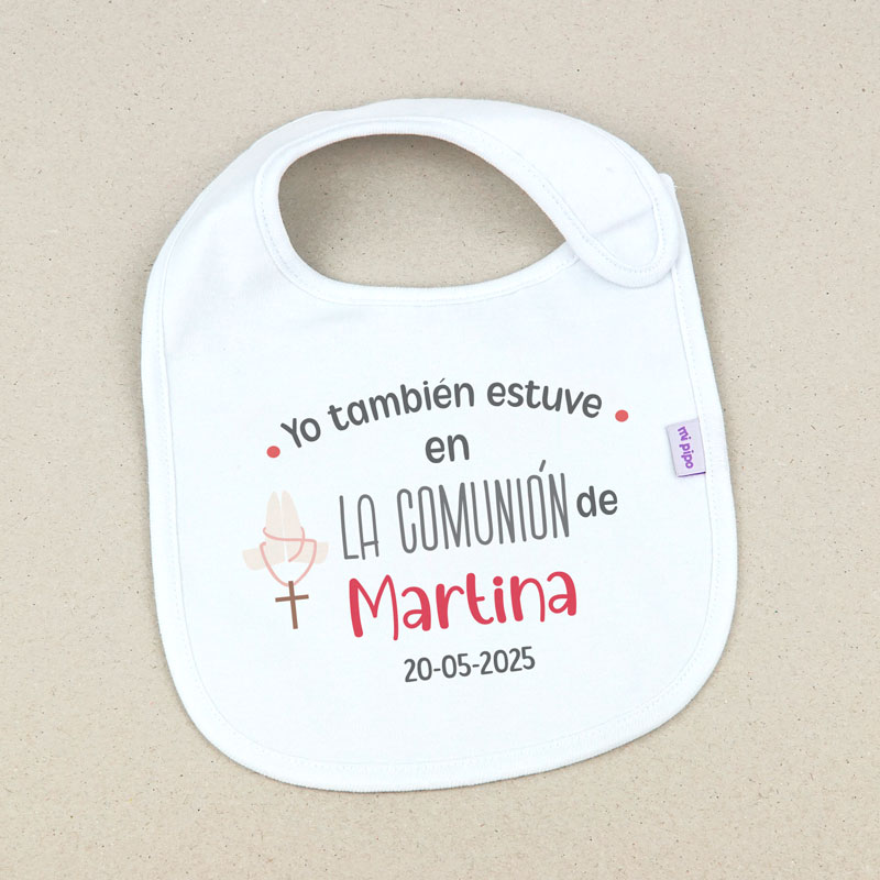 Babero Blanco Divertido Yo también estuve en la Comunión de (texto)