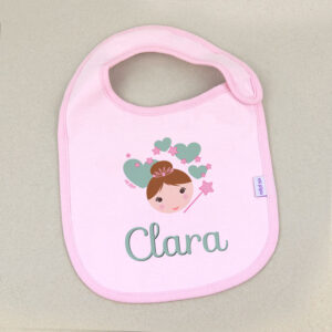 Babero Rosa Personalizado Hada
