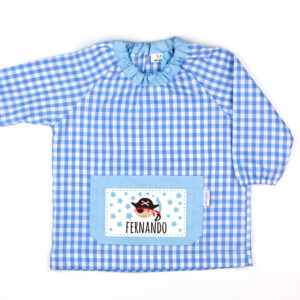 Babi con Bolsillo Personalizado Pirata Azul