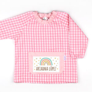 Babi con Bolsillo Personalizado Arcoíris Soft Rosa