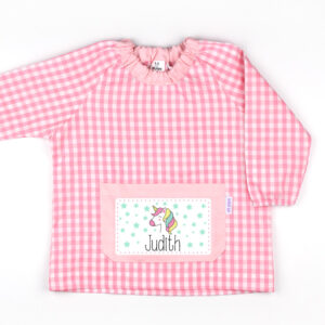 Babi con Bolsillo Personalizado Unicornio Rosa