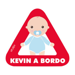 Adhesivo Bebé a bordo para coche Personalizado Bebe Chico