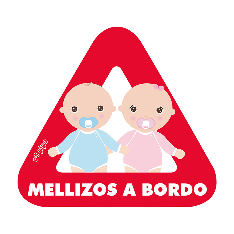 Adhesivo Bebé a bordo para coche Personalizado 2 Bebés - Imagen 6
