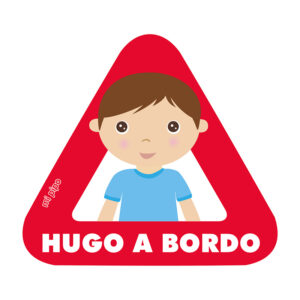 Adhesivo Bebé a bordo para coche Personalizado Niño