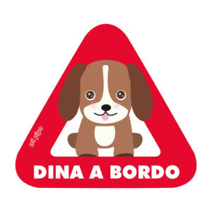 Adhesivo Bebé a bordo para coche Personalizado Perrito