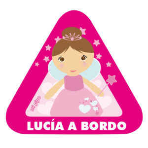 Adhesivo Bebé a bordo para coche Personalizado Hada
