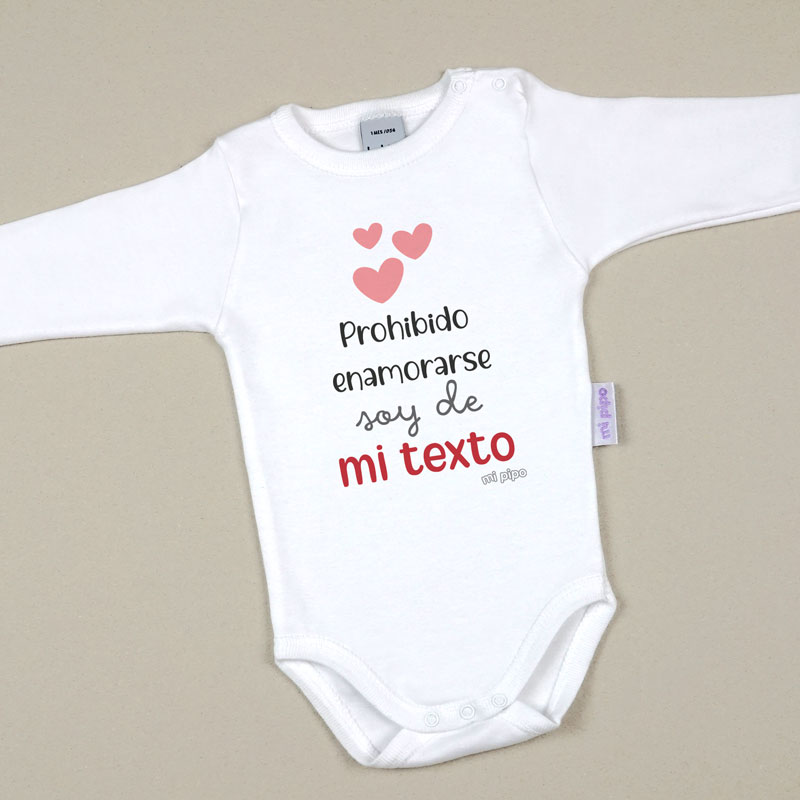 Body Divertido Prohibido enamorarse soy de mi (texto)