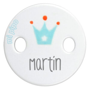 Sujetachupetes Personalizado Deco Corona Azul