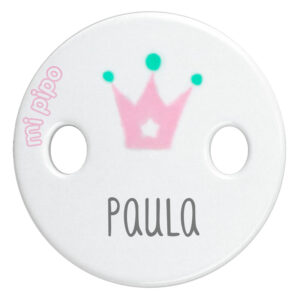 Sujetachupetes Personalizado Deco Corona Rosa