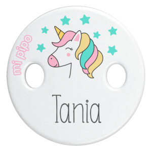 Sujetachupetes Personalizado Deco Unicornio Rosa