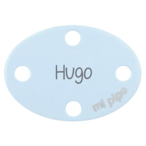 Sujetachupetes Personalizado Ovalado Celeste