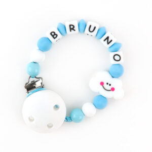Chupetero de Silicona Personalizado Nube Azul