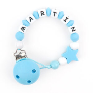 Chupetero de Silicona Personalizado Estrella Celeste