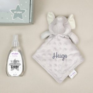 Cajita Dou Dou + Colonia Personalizada Elefante Gris