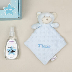 Cajita Dou Dou + Colonia Personalizada Osito Azul