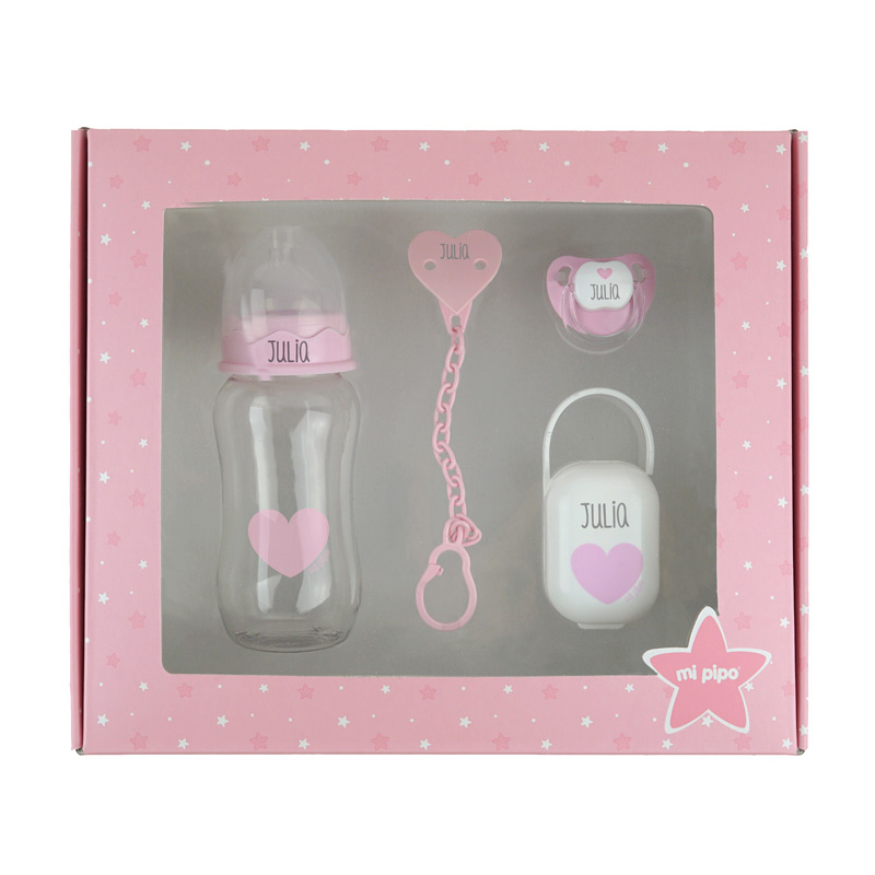 Cajita My Basics 300 Personalizada Corazón Rosa