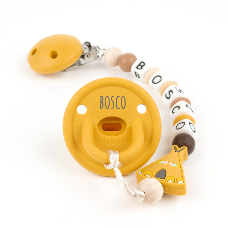 Cajita Chupete Gummy Mostaza + Chupetero de Silicona Tipi Personalizada - Imagen 2