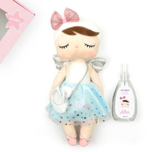 Cajita Muñeca Metoo + Colonia Personalizada Ángel Azul