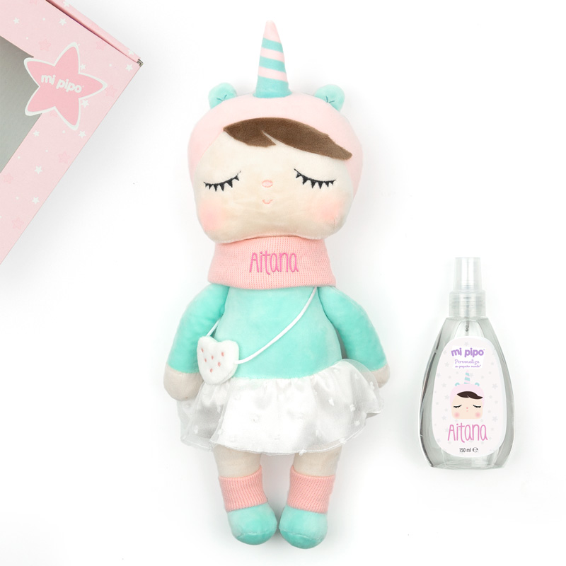 Cajita Muñeca Metoo + Colonia Personalizada Unicornio - Imagen 2