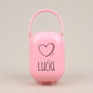 Cajita Portachupetes personalizada Corazón, color a elegir