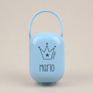 Cajita Portachupetes personalizada Corona, color a elegir