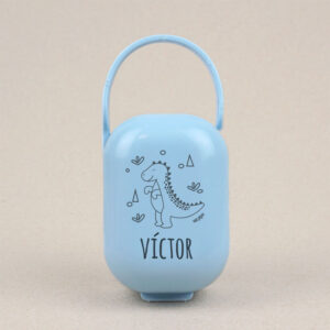 Cajita Portachupetes personalizada Dinosaurio, color a elegir