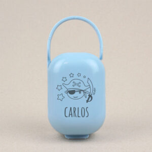 Cajita Portachupetes personalizada Pirata, color a elegir