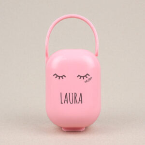 Cajita Portachupetes personalizada Pestañas, color a elegir
