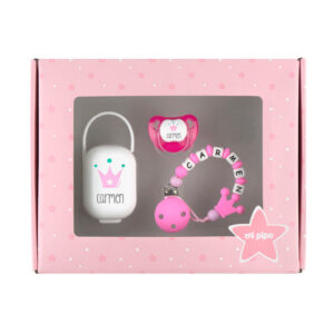 Cajita Top Personalizada Corona Rosa