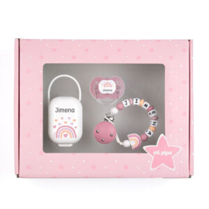 Cajita Top Personalizada Arcoíris Blush