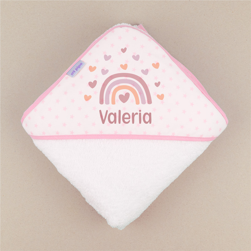 Capa de Baño Personalizada Arcoíris Blush
