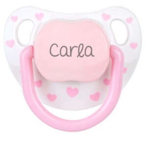Chupete Personalizado Baby Chic Blanco Rosa