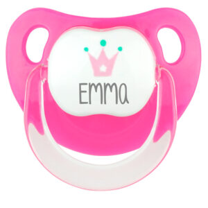 Chupete Personalizado Baby Deco Corona Fucsia