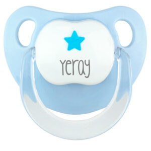 Chupete Personalizado Baby Deco Estrella Azul Pastel