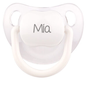Chupete Baby Personalizado Transparente Blanco