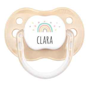 Chupete Personalizado Classic Deco Arcoíris Soft Beige
