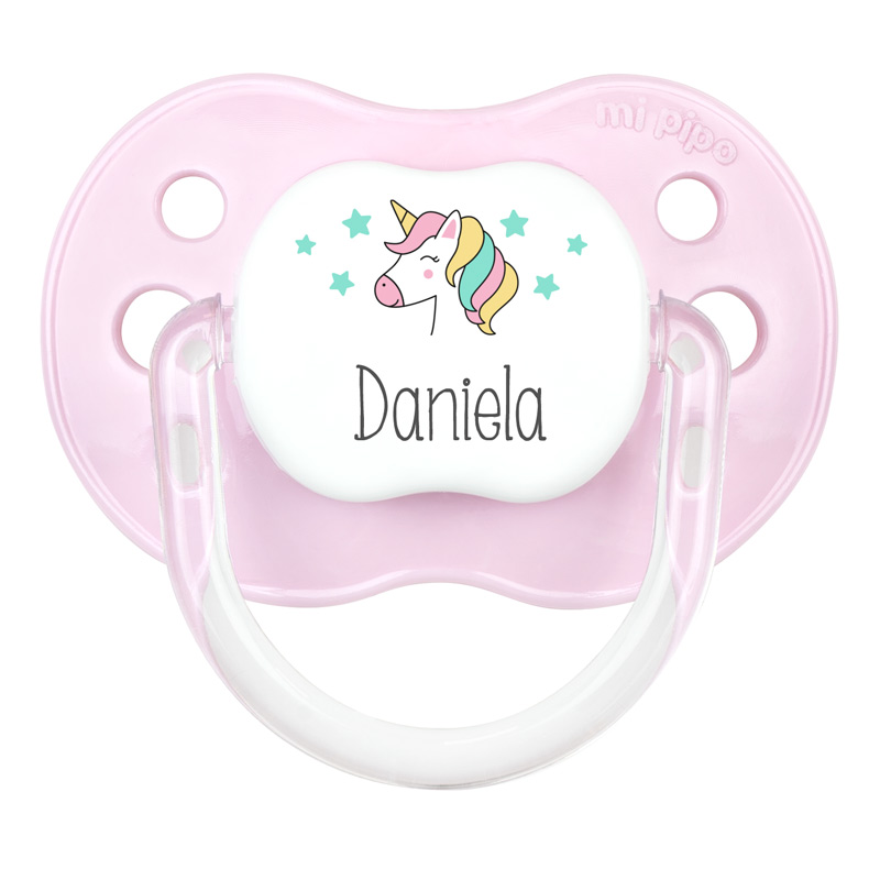Chupete Personalizado Classic Deco Unicornio Rosa