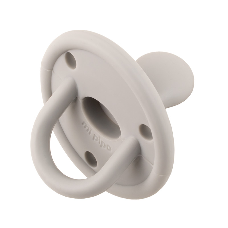 Cajita Chupete Gummy Gris + Chupetero de Silicona Globo Personalizada - Imagen 3