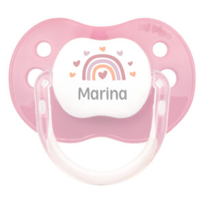 Chupete Personalizado Classic Deco Arcoíris Blush