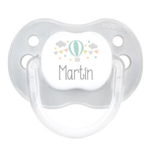Chupete Personalizado Classic Deco Globo Gris