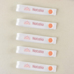 5 Cintas reutilizables para colgar ropa Personalizadas Arcoíris Blush