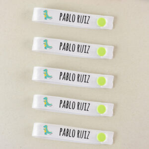 5 Cintas reutilizables para colgar ropa Personalizadas Dinosaurio