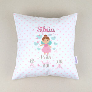 Cojín Datos Nacimiento Personalizado Hada