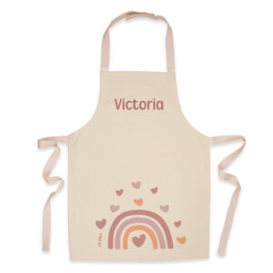 Delantal Infantil Personalizado Arcoíris Blush